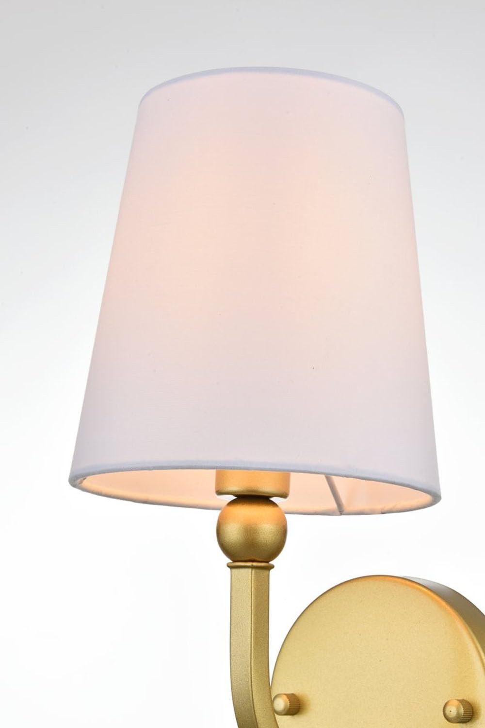 Living District LD7322W6CH Colson 1-Light Metal&Fabric Bath Sconce Chrome/White