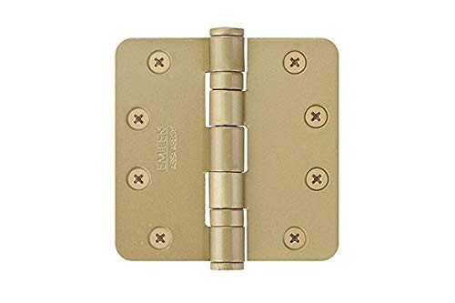 Emtek 940254 Steel Hinges Pair-Heavy Duty Ball Bearing-4.5"x4.5"-Satin Brass US4