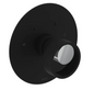 Rohl Eclissi Thermostatic Valve Trim Only with Single Wheel Handle-Black/Chrome
