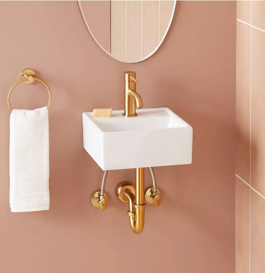 Signature Hardware 13" Kaisy Modern Porcelain Sink - White