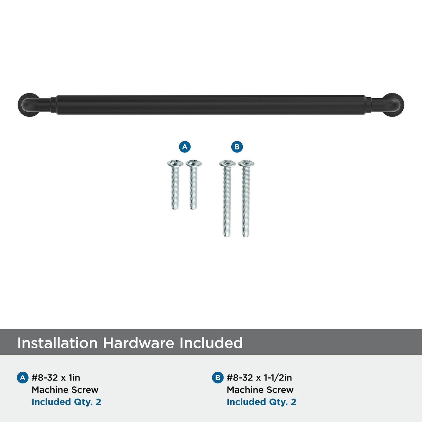 Amerock BP37667MB Coble 10-1/16" Center-to-Center Matte Black Cabinet Pull