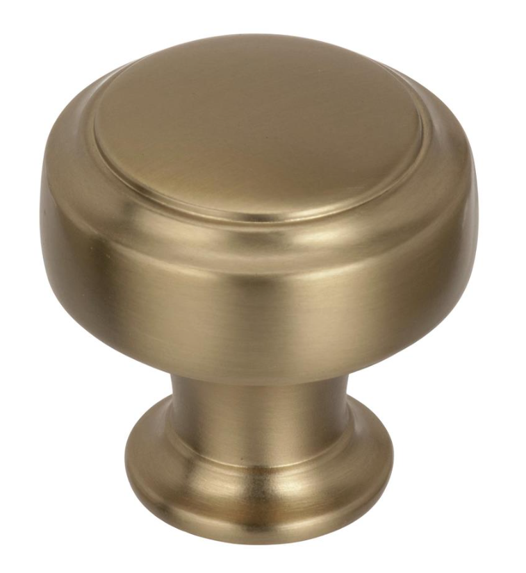 Amerock - HIGHLAND RIDGE Cabinet Knob - 1-3/16 in diameter - Golden Champagne