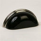 Glass Bin Pull Black/polished Nickel