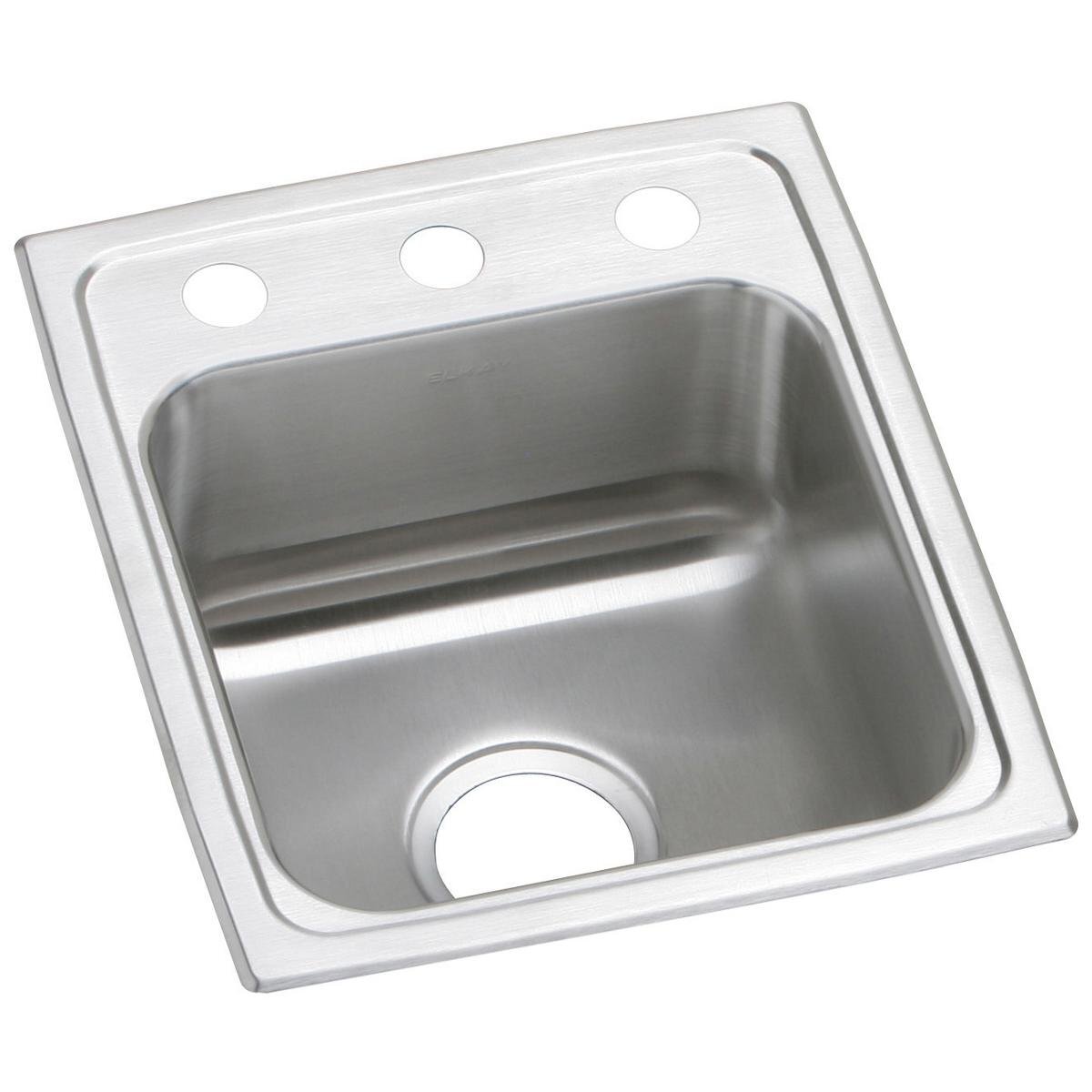 Elkay Celebrity PSR15173 Single Bowl Top Mount Stainless Steel Bar Sink