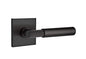 EMTEK 5110MYLRHUS19 Square Rosette Passage Myles Lever Right Handing Flat Black