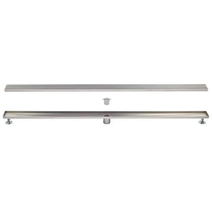 Signature Hardware - Carmen 24"Polished Stainless Steel Rectangular Shower Drain