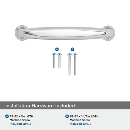 Amerock BP5370226 Kane Polished Chrome Cabinet Pull 3-3/4" C2C