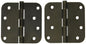 Deltana S44R55 Value Choice Indoor Steel 4x4x 5/8" Radius Hinge - Antique Brass