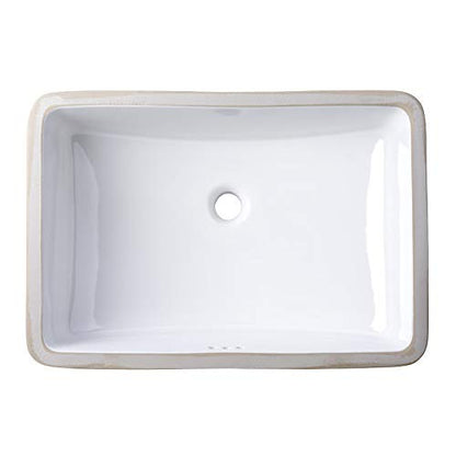 Miseno MNO2114AB Myers 22"x16" Undermount Bathroom Sink w/Overflow-Bright White