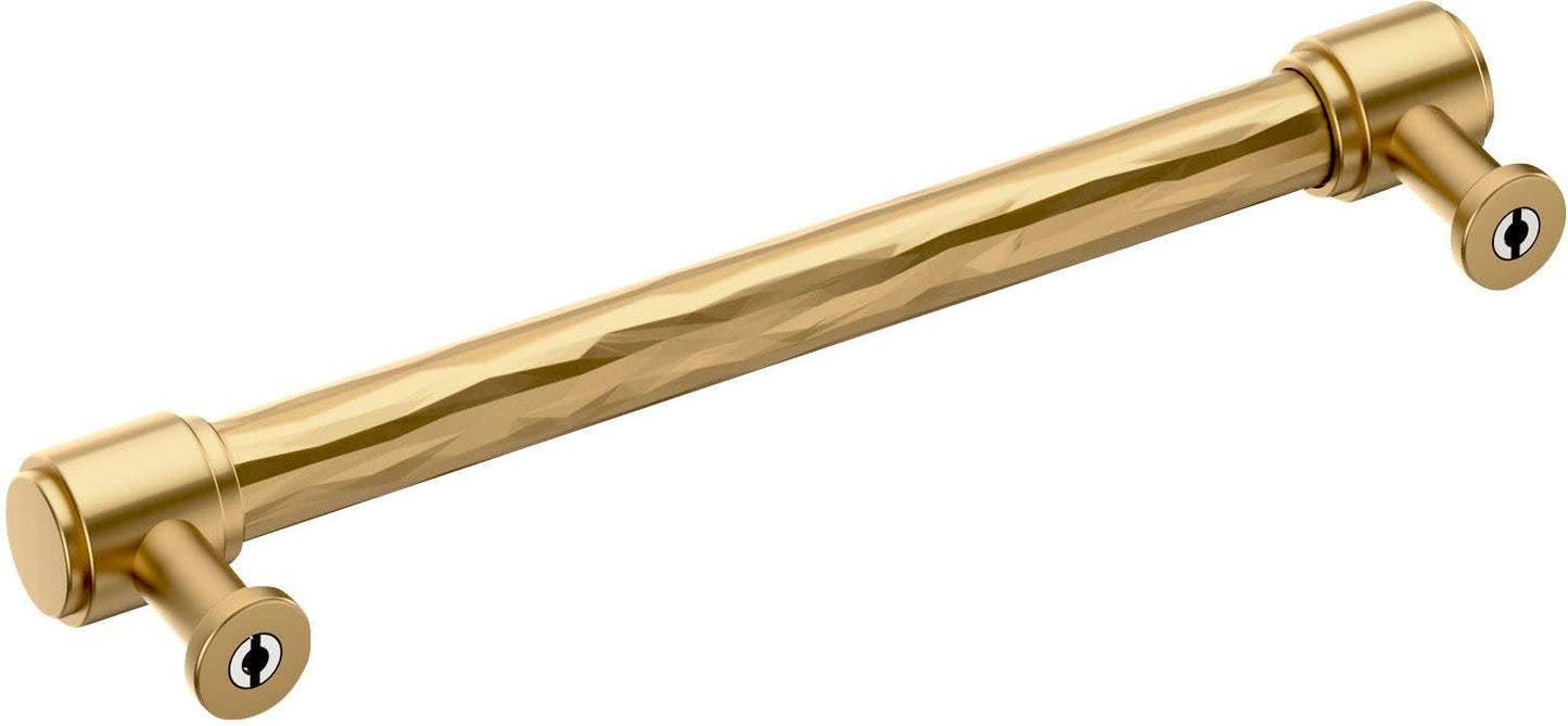 Amerock BP37539BBZG10 Lazzara 6-5/16" Hammered Cabinet Pull-Golden/Satin Nickel