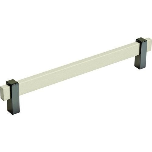 Amerock 36725SCBN-7-9/16 Inch C-2-C Mulino Cabinet Pull, Silver Champagne-Black