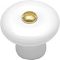Hickory Hardware P7-W 1-1/4-Inch English Cozy Cabinet Knob, White - Pack of 5
