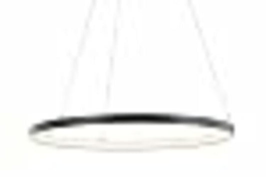 JONATHAN Y 15.75" Matte Black Modern LED Pendant Dimmable Round JYL7202A