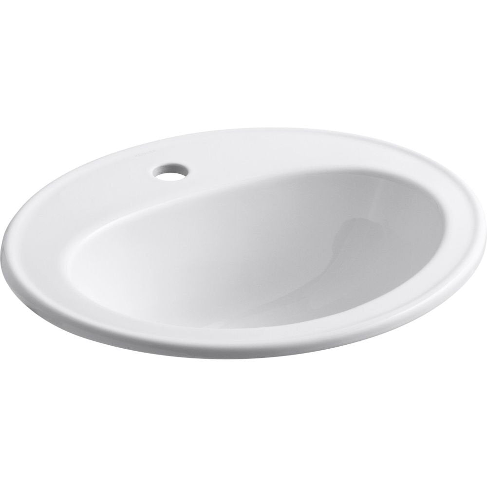 KOHLER PENNINGTON® 20X17, 20.25" x 17.5", Oval Basin with Overflow Drain