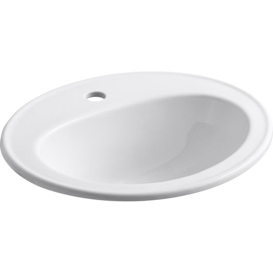 KOHLER PENNINGTON® 20X17, 20.25" x 17.5", Oval Basin with Overflow Drain