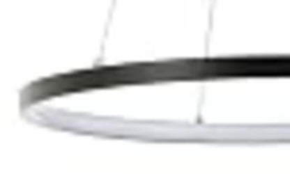JONATHAN Y 15.75" Matte Black Modern LED Pendant Dimmable Round JYL7202A