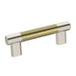 Amerock BP36557PNBBZ Cabinet Pull Polished Nickel/Golden Champagne 3-3/4" C2C