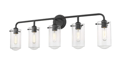Z-Lite 471-5V-MB 5 Light Vanity, Matte Black