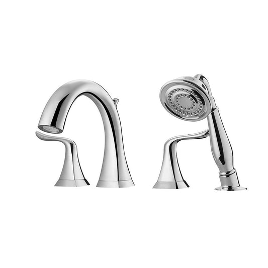 Vinnova 104224-BTF-PC Claudius Roman Tub Faucet w/Hand-Held Shower Polshd Chrome
