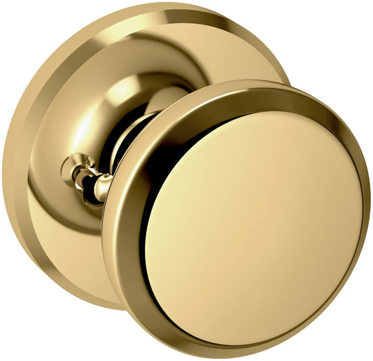 Baldwin 5023031PRIV Privacy Door Knob Set with R016 Rose Non Lackered Brass