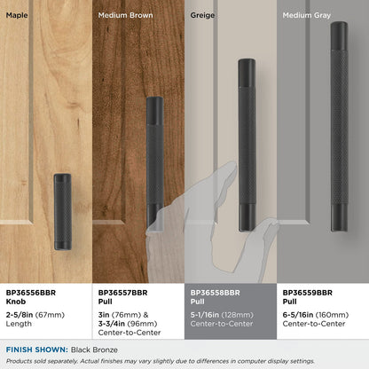 Amerock BP36558BBR Bronx Kitchen Cabinet Pull Black Bronze 5-1/16" C2C