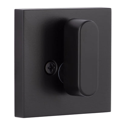 Miseno MLK2022 Lorton Flat Bar Keyed Entry Door Lever Set w/Deadbolt-Matte Black