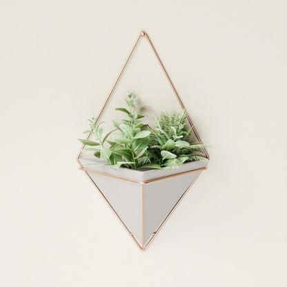 Umbra 470752-Hanging Planter Vase Wall Decor, Pot and Container - Grey/Copper