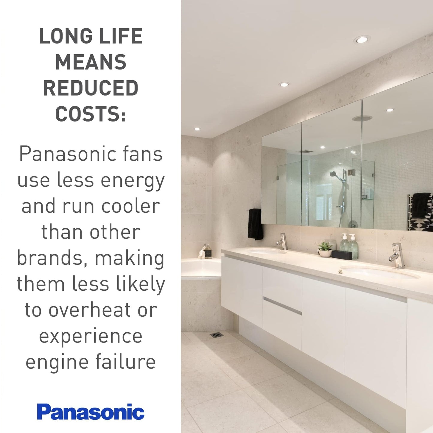 Panasonic FV-40VQ4 WhisperCeiling Spot Ventilation Fan - Bathroom Ceiling Fan