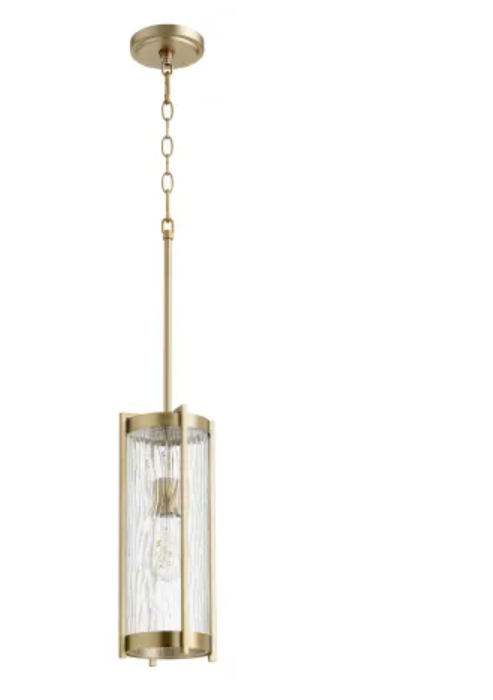 Quorum International 809-80 - 15" Tall Mini Pendant - Aged Brass