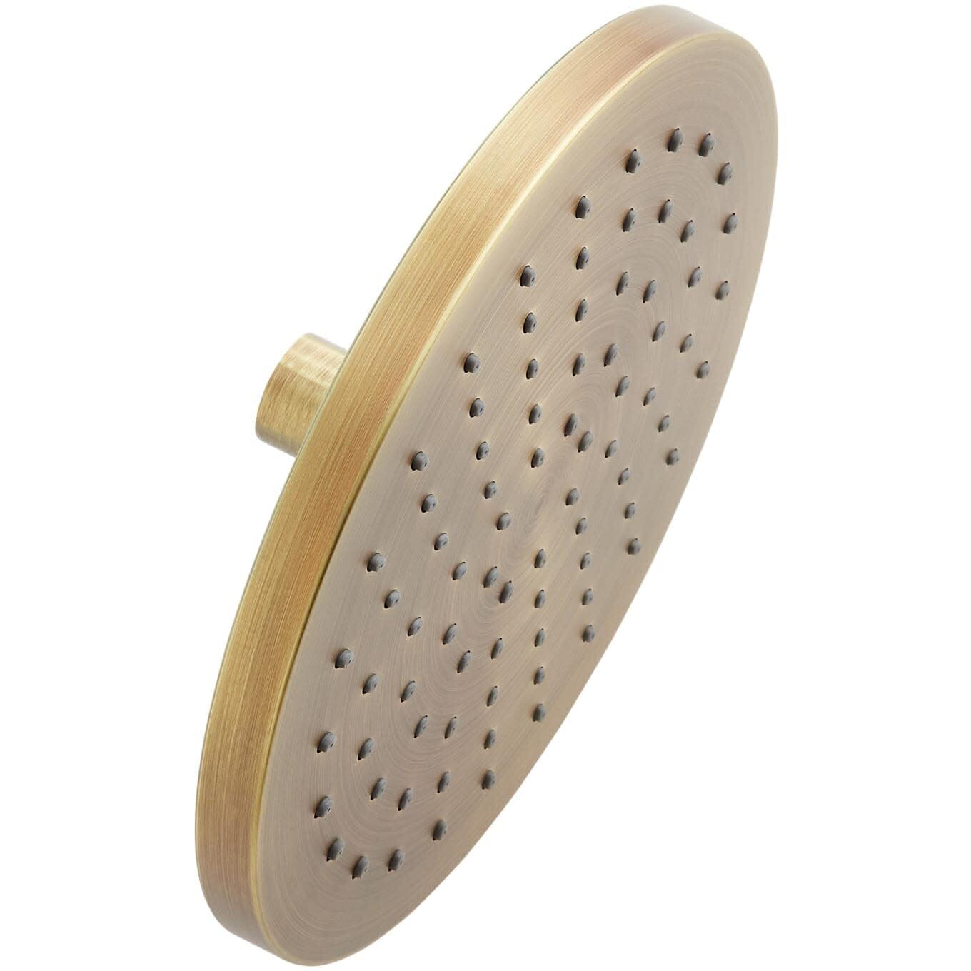 Signature Hardware SHRSB820RGAGBR 8" Wide Modern Round Shower Head-Aged Brass