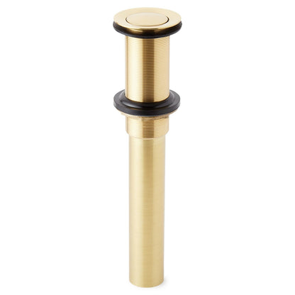 Signature Hardware 940815 Extended Press1-1/2" PopUp Drain Overflow Brushed Gold
