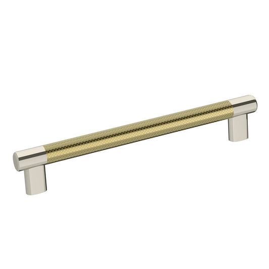 Amerock BP36562PNBBZ Cabinet Pull Polished Nickel/Golden Champagne 8" C2C