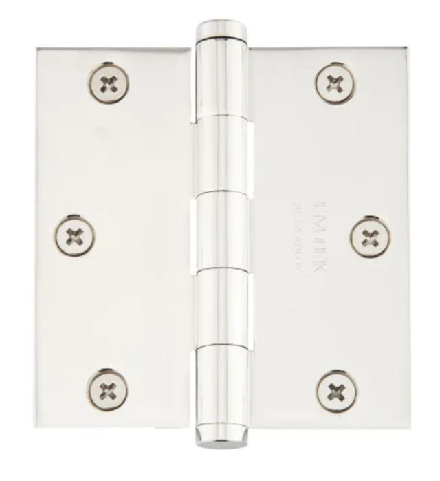 *2 Piece* Emtek-Steel Plain Bearing Hinges 3-1/2" x 3-1/2" x 2.2mm (910237) US14
