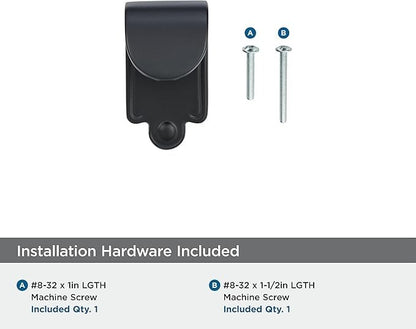 Amerock BP1593FB | Cabinet Finger Pull | Matte Black | 1-7/8 inch (48 mm) Length