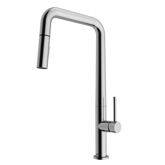 VIGO VG02013ST Parsons 18'' Single Handle Pull-Down Kitchen Faucet Stain-Steel