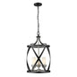Z-Lite 481P14-MB-BN Malcalester Pendant, 3-Light, Matte Black & Brushed Nickel