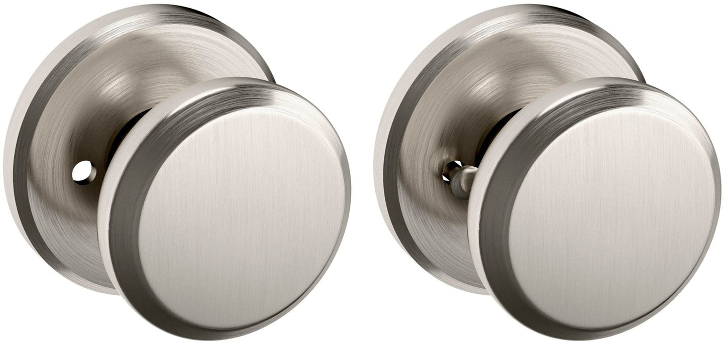 Baldwin 5023031PRIV Privacy Door Knob Set with R016 Rose Non Lackered Brass