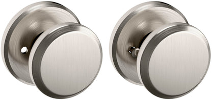 Baldwin 5023031PRIV Privacy Door Knob Set with R016 Rose Non Lackered Brass