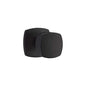 Emtek Privacy Set, Urban Modern Rosette, Freestone Knob (Flat Black)