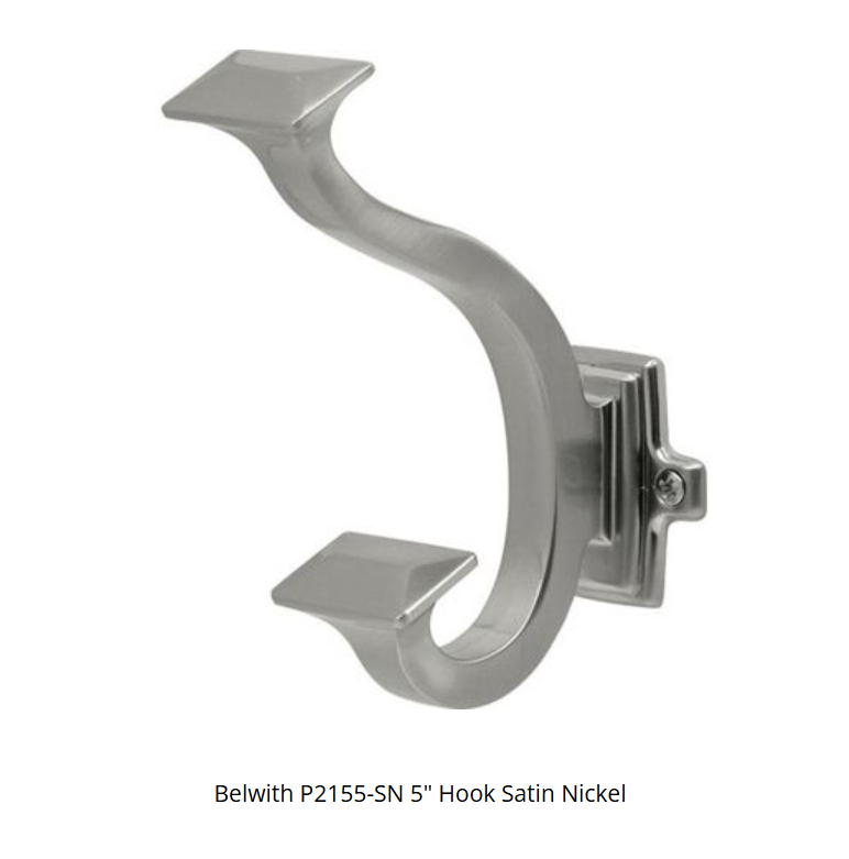 Hickory Hardware Belwith P2155-SN 5" Hook Satin Nickel