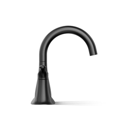 KOHLER K-27388-4-BL Simplice Centerset Bathroom Sink Faucet w/Drain Matte Black