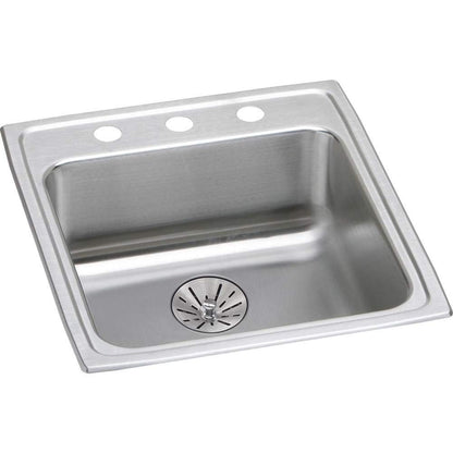 Elkay LRAD202265PD1 Lustertone 19-1/2" Drop In Stainless Steel Kitchen Sink