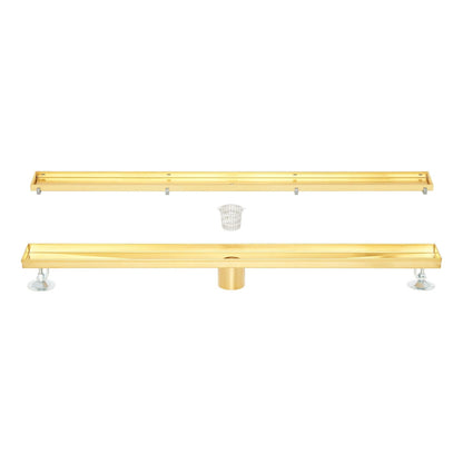 Signature Hardware 482707 Cohen 32" Tile Insert Shower Drain - Brushed Gold