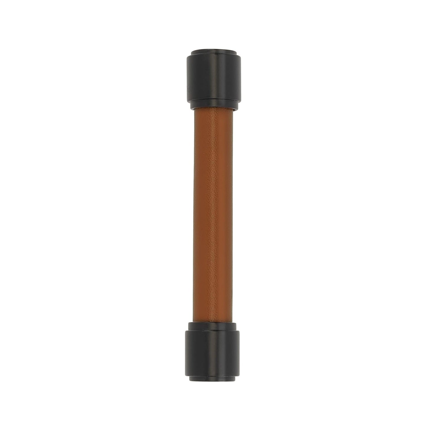 Signature Hardware 489392 Lazzara 3-3/4"C2C Cognac Leather Pull-Champagne Bronze