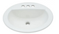 PROFLO Rockaway 19" Oval Vitreous China Drop In Bathroom Sink with Overflow and