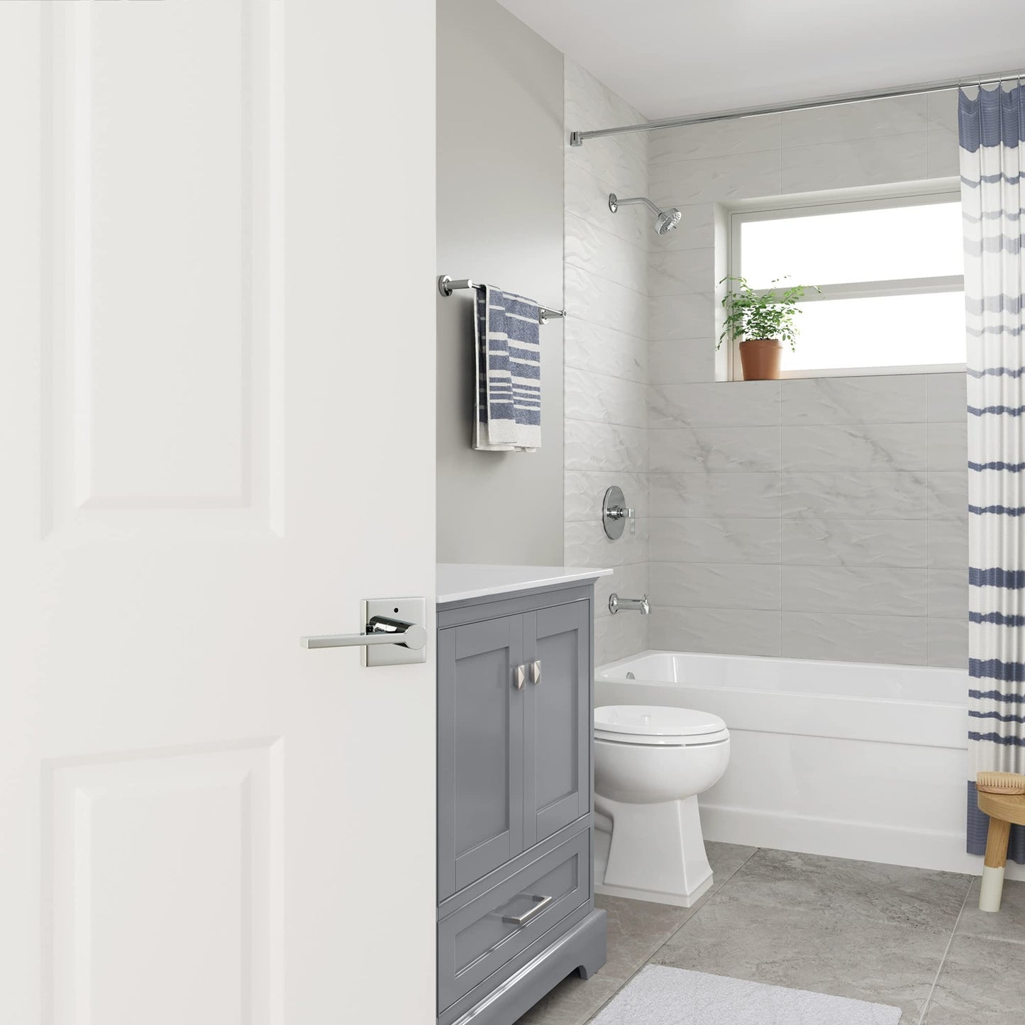 Miseno MLK3022 Lorton Flat Bar Privacy Door Lever Set - Oil Rubbed Bronze