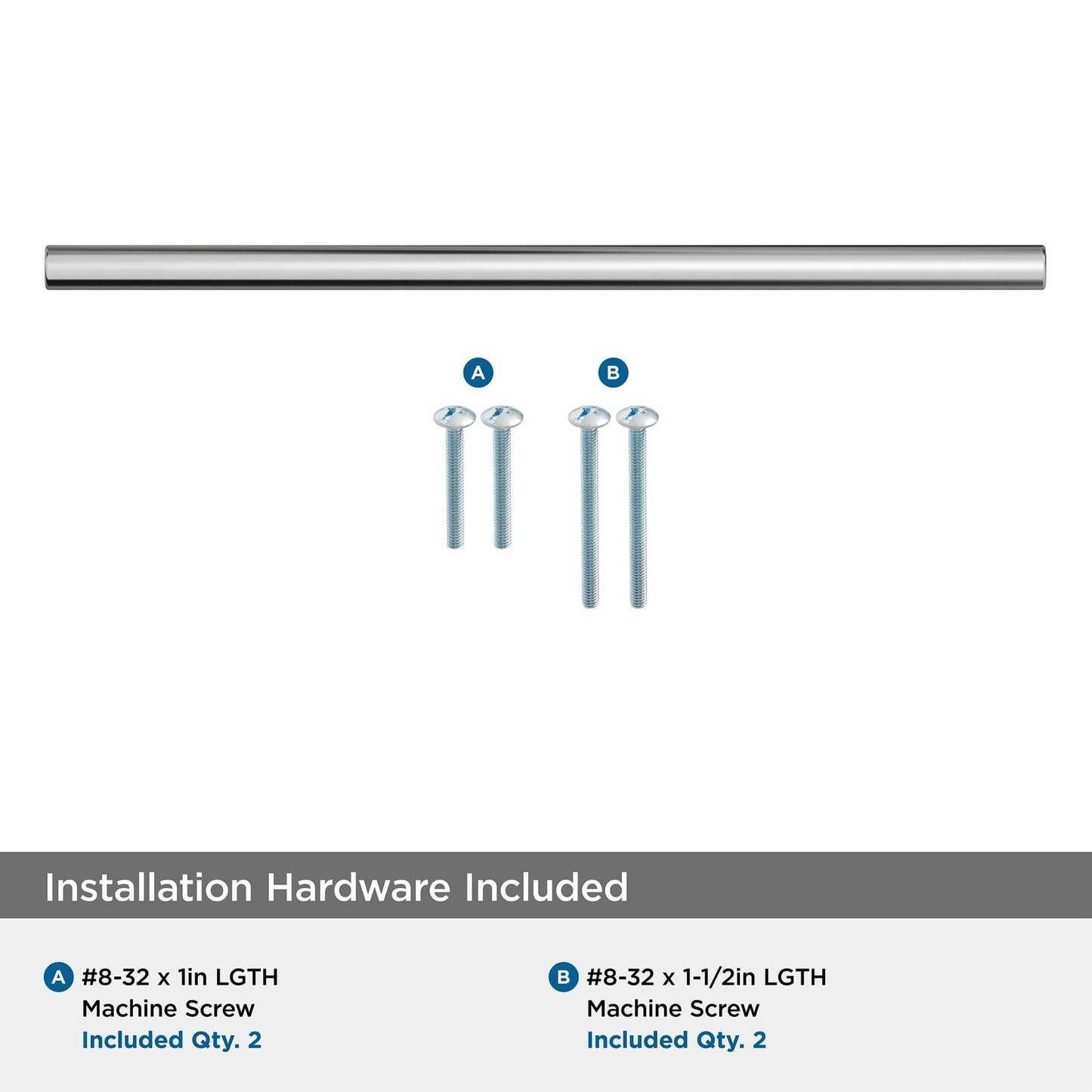 Amerock Versa 10-1/16" Center-to-Center Polished Chrome Cabinet Pull, BP5553226