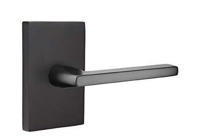 Emtek 5052HLOUS15LH Dummy Modern Rectangular Rosette Helios Lever Satin Nickel