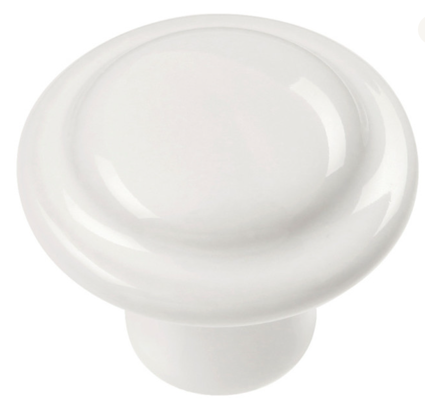 White Hickory-Belwith P14255-W Conquest Cabinet Knob Drawer Pull-White - 4-Pack