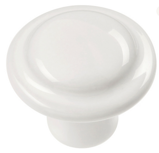 White Hickory-Belwith P14255-W Conquest Cabinet Knob Drawer Pull-White - 4-Pack